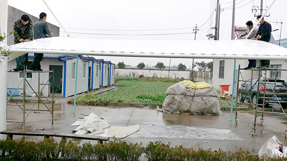 钢结构工程,反吊式膜结构,篮球场膜结构